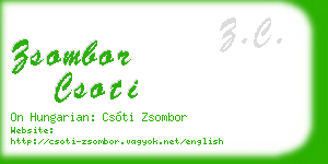 zsombor csoti business card
